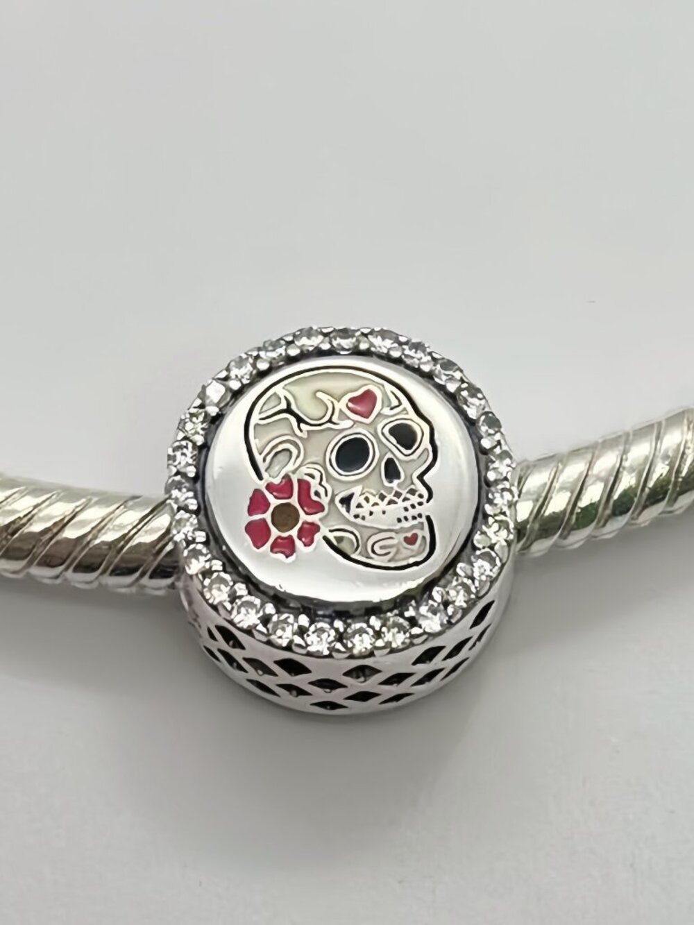Pandora Day of the Dead Sugar Skull Charm